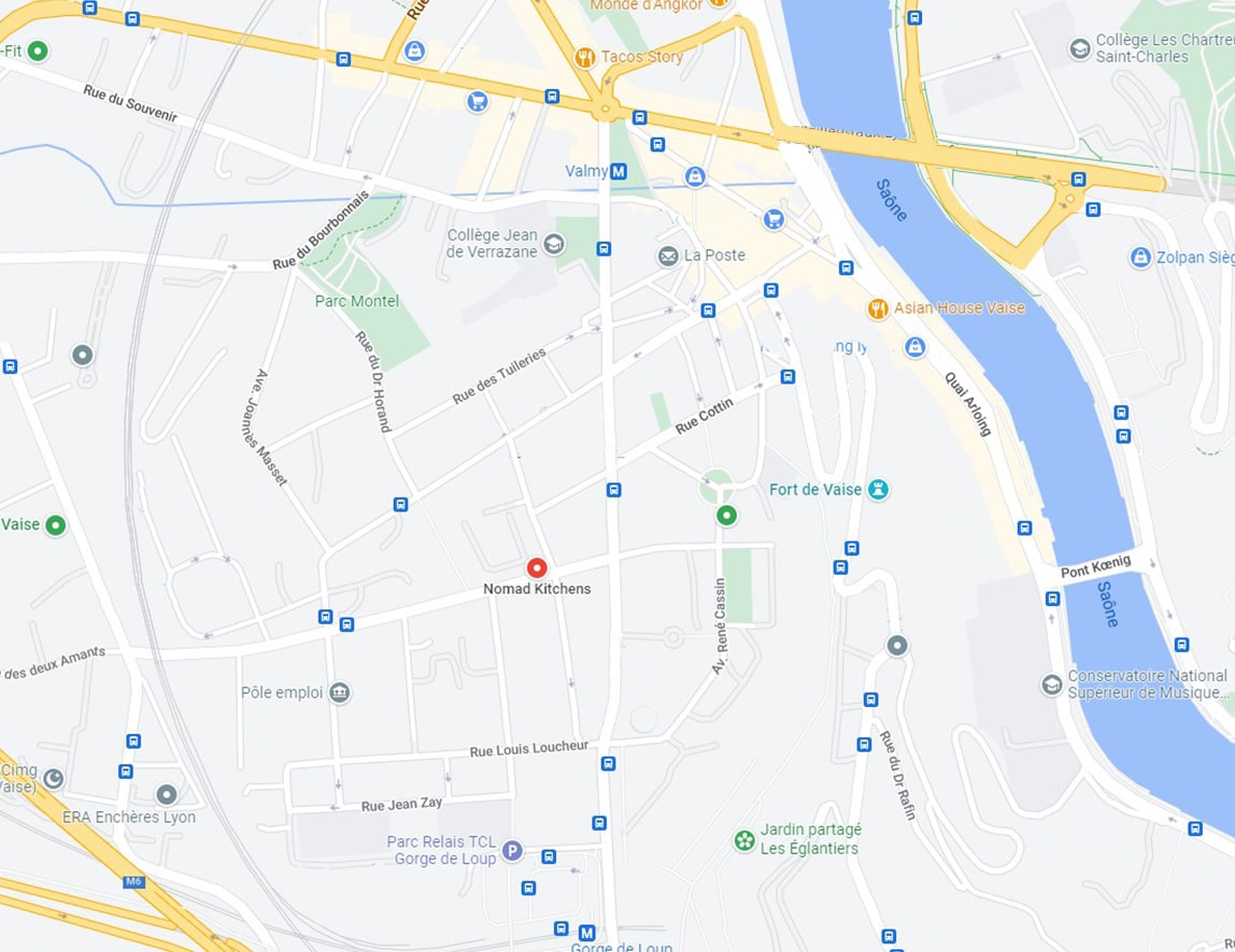 Nomad Kitchens - Map - Lyon Vaise